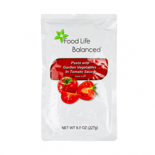 Pasta w Garden Vegetables and Tomato Sauce